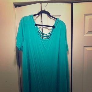 Blue terra sky size 2x dress with a strapy back